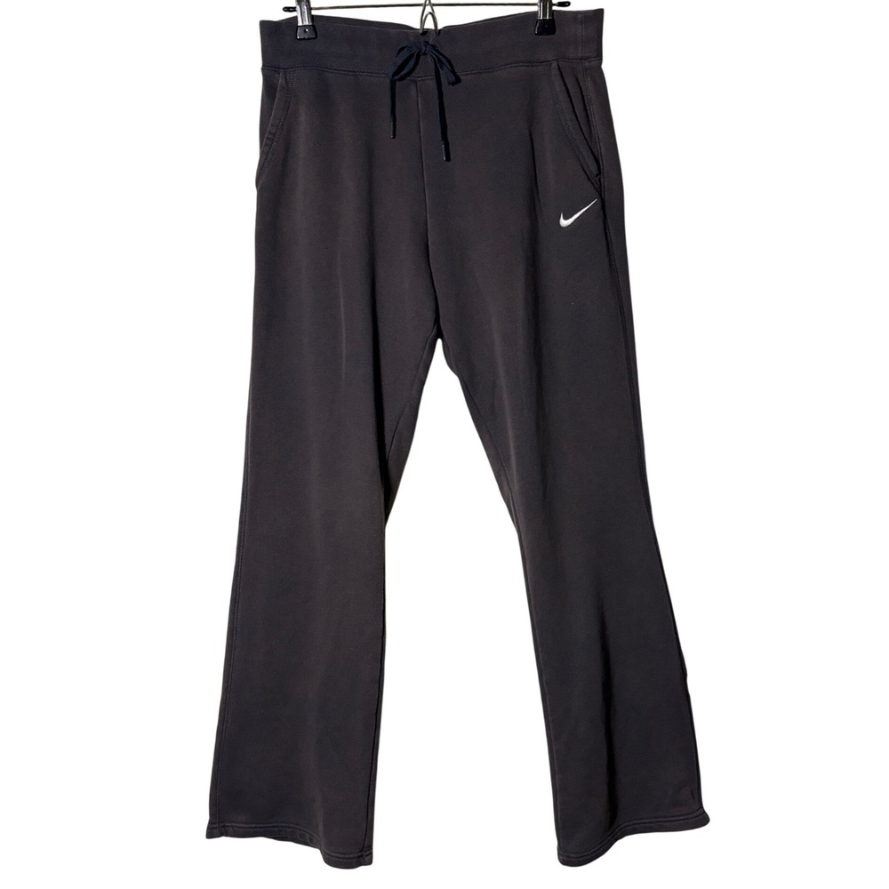 Nike | Gray Cotton Blend Club Fleece Wide Leg Sweatpants 836124-060 | Medium